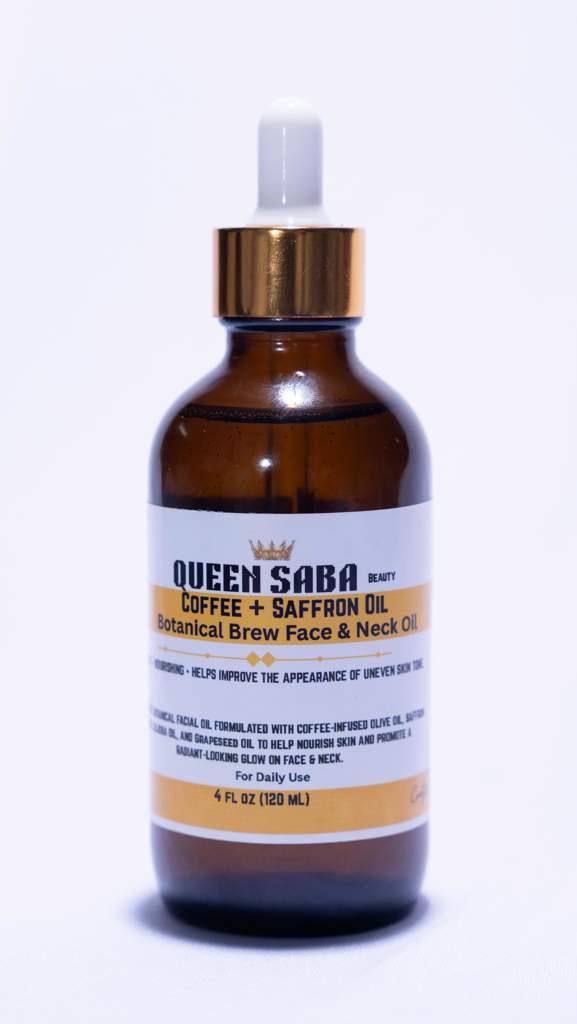 Coffee & Saffron Glow Face and Neck Oil.  Brightening & Deep Nourishment Facial Oil –4  oz